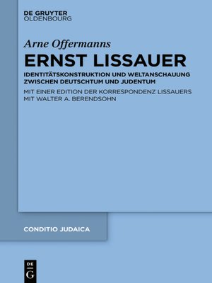 cover image of Ernst Lissauer